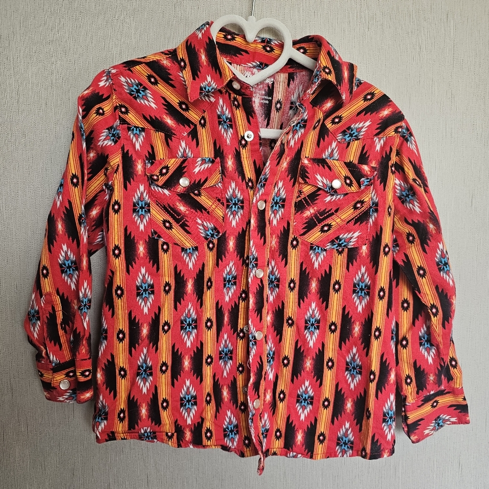 Wrangler pearl snap 4t long-sleeved shirt